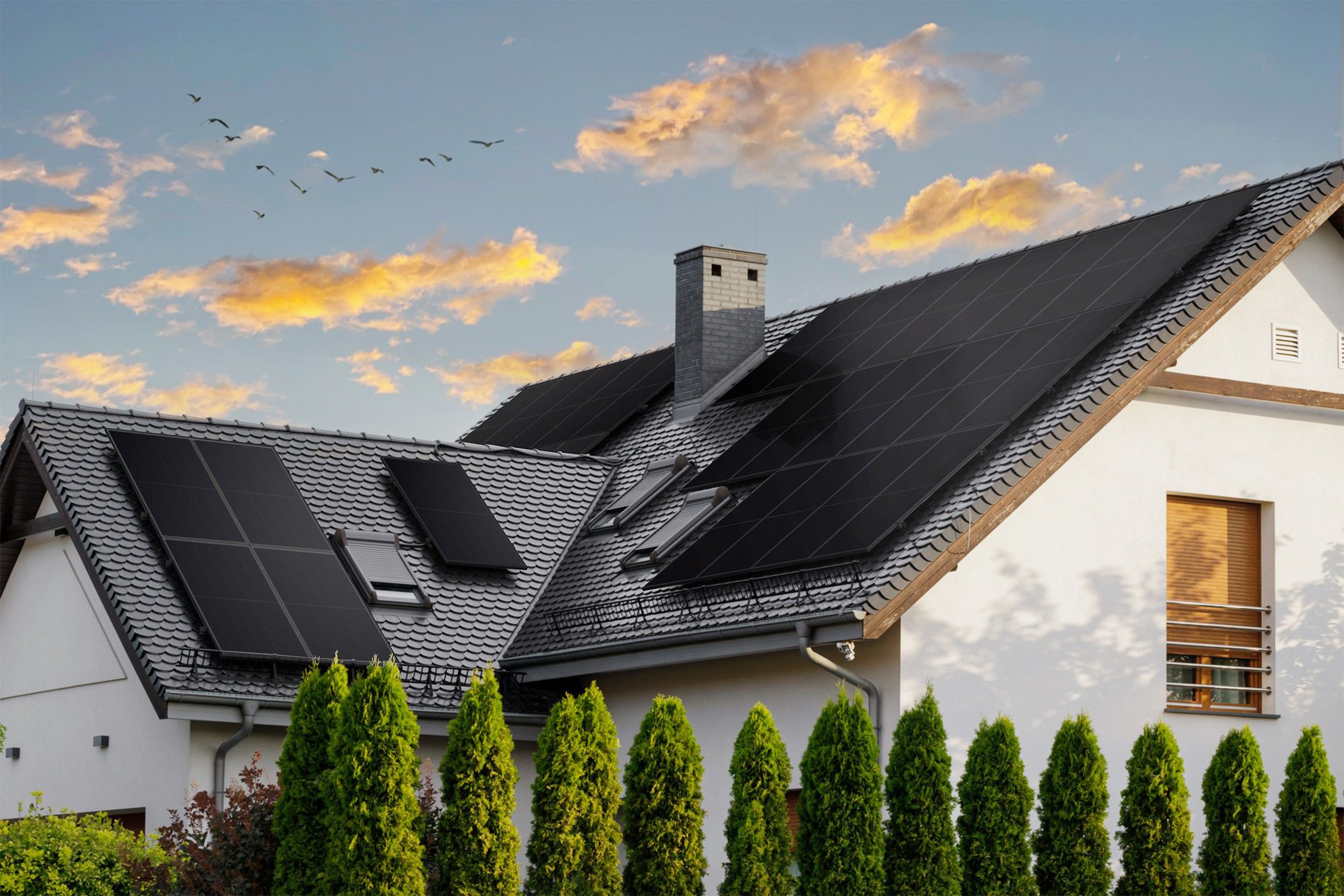 Einfamilienhaus mit moderner Solaranlage